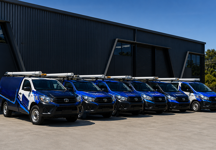 Fleet of Mosman Blocked Drains plumbing vans