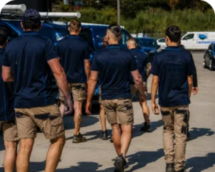 Plumbers loading up before a Mosman job
