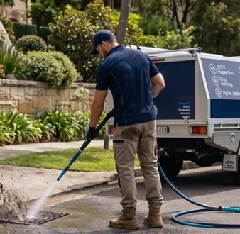 Tree roots removed from a Mosman drain pipe